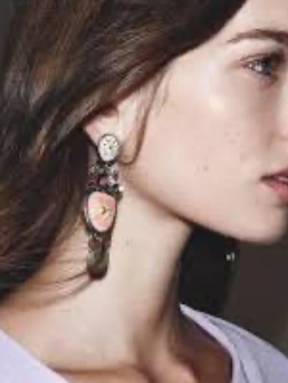 NWT Zara Flower and Stone Earrings